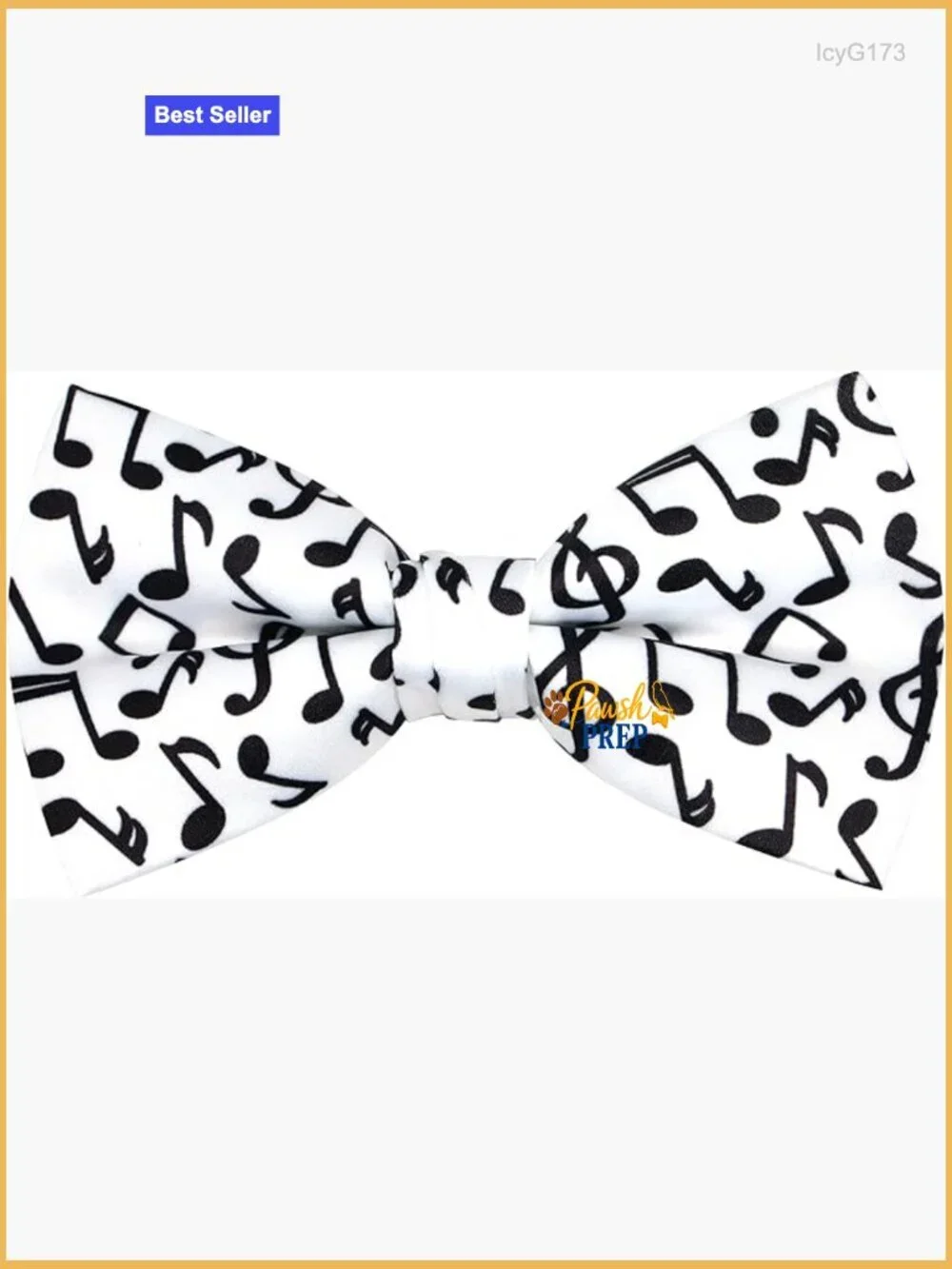 Adjustable Pre-Tied Bow Tie One Size Fits All Polyester Music Note Pattern